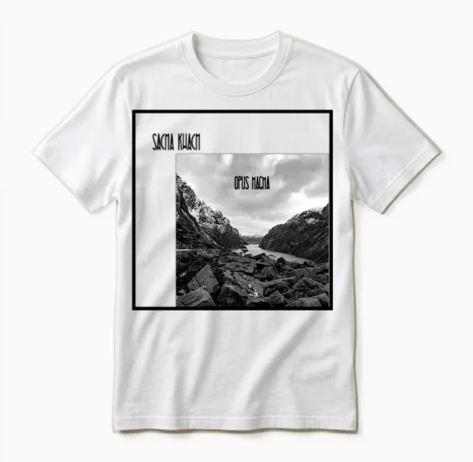 Opus Magma by Sacha Kwach Unisex T-Shirt in White
