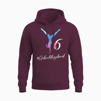 Turnen Geburtstag 6 Jahre - Geburtstagskind Für Mädchen Unisex Hoodie - Maroon