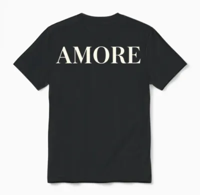 The Amore Signature Unisex T-Shirt - Black