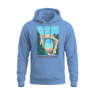 Mackinac Island Unisex Hoodie - Carolina Blue