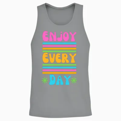 Colorful Retro Aesthetic Quote Unisex Tank Top - Sport Grey