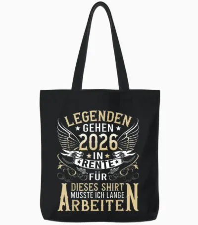 Legendary Pensioners Sayings Retirement 2026 Permanent Holiday Retirement Tote Bags - Black