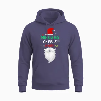 Mike Who Chesse Hairy Funny Santa Jokes Women Men Christmas Unisex Hoodie - Heather Sport Dark Navy