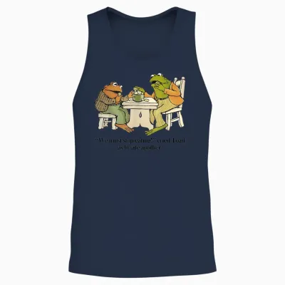 We Must Tee Stop Eating Toad as He Ate Another Frog Men Unisex Tank Top - Navy