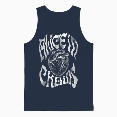 Alice in Chains Heart Unisex Tank Top - Navy