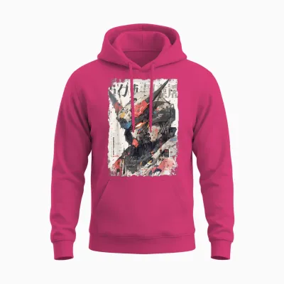 Hip Hop Y2k Vintage Hipster Edgy Urban Streetwear Roboter Unisex Hoodie - Heliconia