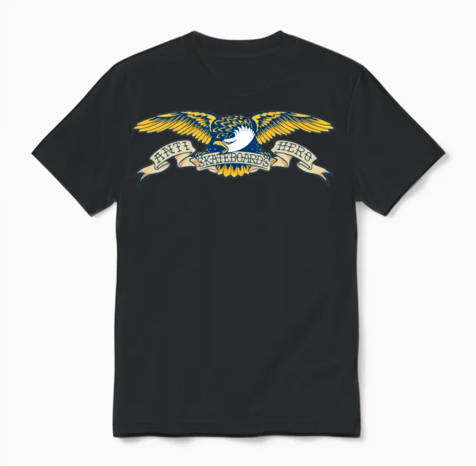 Anti Hero Skateboards Unisex T-Shirt in Black