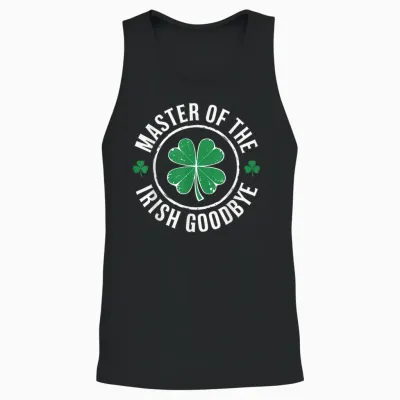 Master of the Irish Goodbye St Patrick's Day Unisex Tank Top - Black