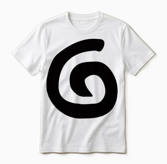 Black Spiral Circle Kinoshita Kazuya Anime Cosplay Unisex T-Shirt in White