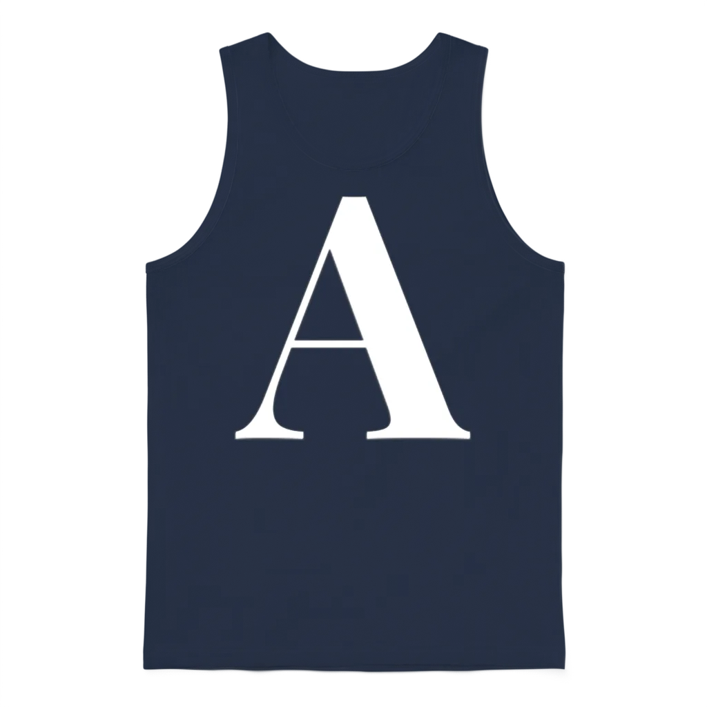 The Letter A Unisex Tank Top - Navy