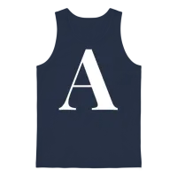 The Letter A Unisex Tank Top - Navy – 1