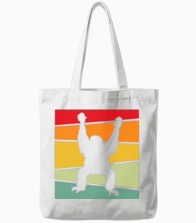 Orang Utan Retro Tote Bags - White