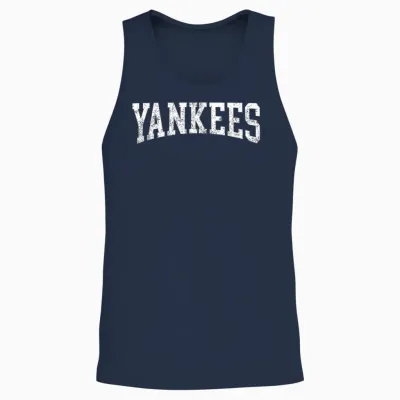 Yankees Vintage Retro Style Classic 70s & 80s Men Women Unisex Tank Top - Navy