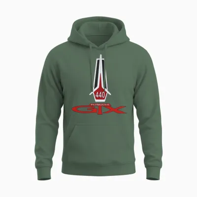 Plymouth Gtx 440 Hood Unisex Hoodie - Military Green