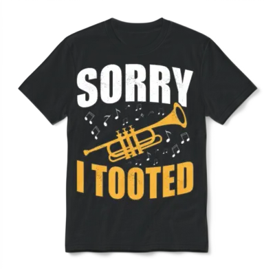 Sorry I Tooted Trumpet Player Trumpeter Unisex T-Shirt - Black