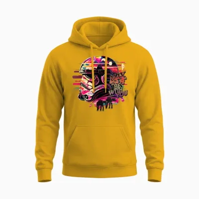Star Wars May the 4th Be with You Stormtrooper & At-At Vivid Unisex Hoodie - Gold