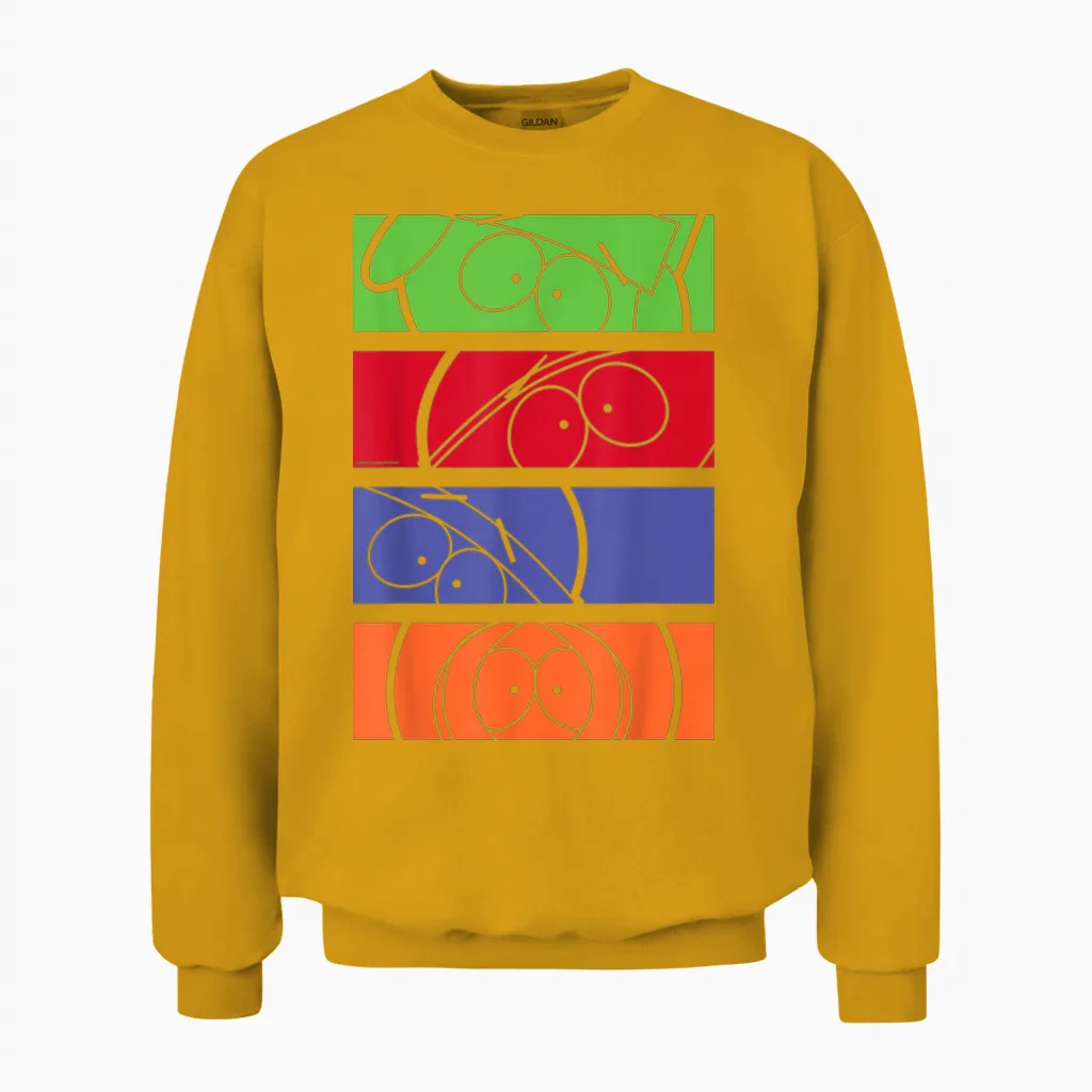 South Park - Minimal Faces Unisex Sweatshirt in Gold