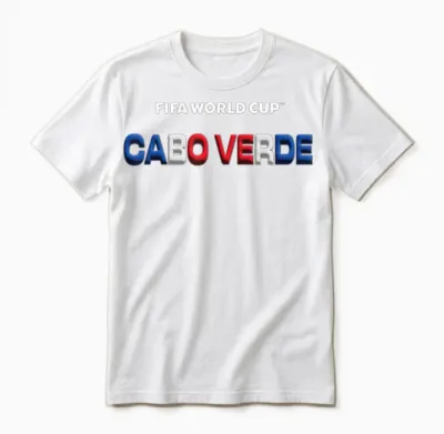 Fifa World Cup26 Cabo Verde Bubble Color Unisex T-Shirt - White