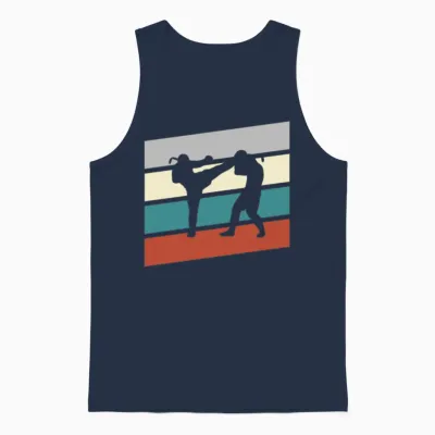 Mma Retro Unisex Tank Top - Navy
