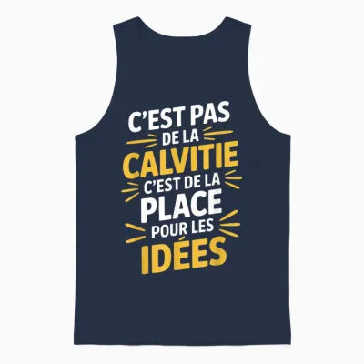 C'est Pas De La Balvitie Humour Man Bald Unisex Tank Top - Navy