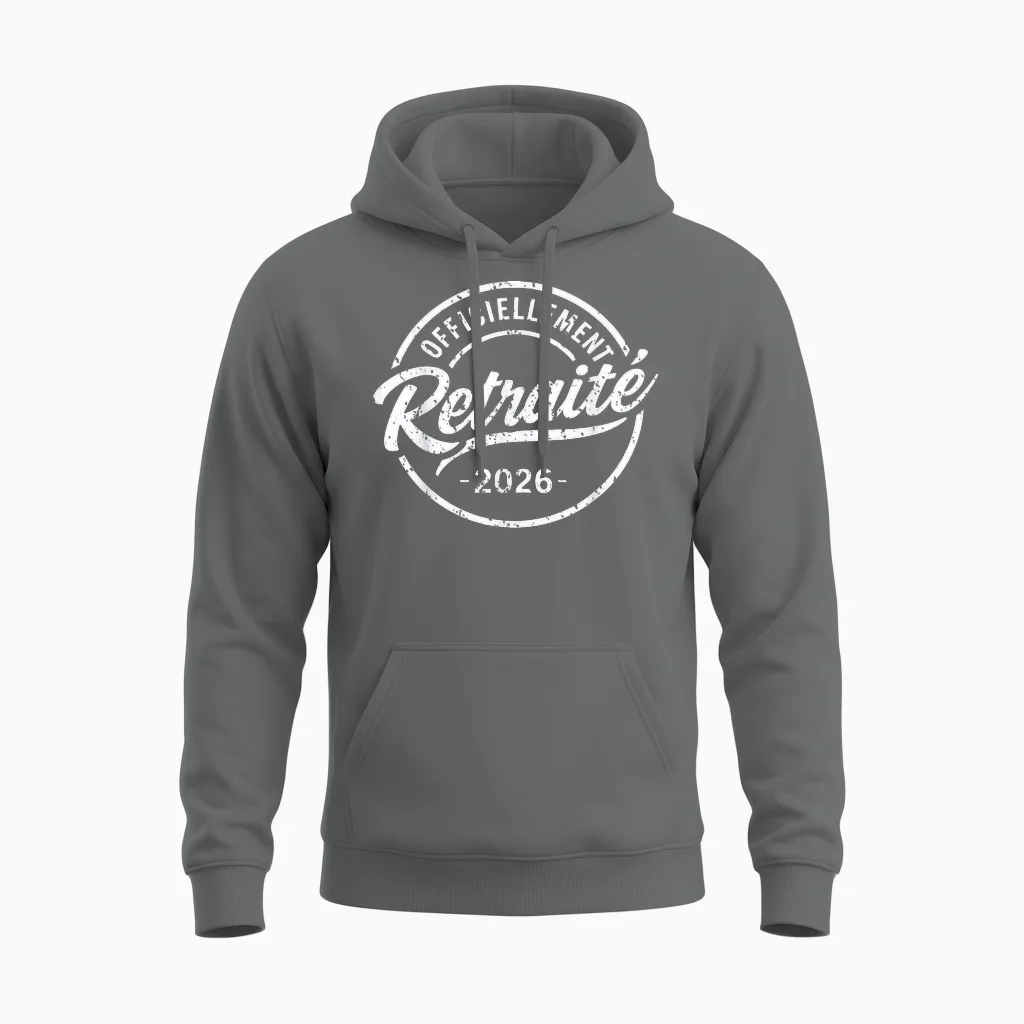 Homme Retraite Homme Officiellement Retraité 2026 Unisex Hoodie in Graphite Heather