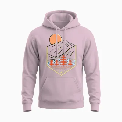 North Cascades Unisex Hoodie - Light Pink