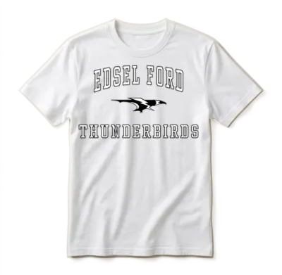 Edsel Ford High School Thunderbirds C1 Unisex T-Shirt - White