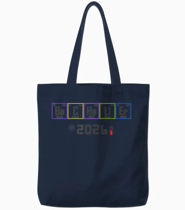 Homme Baccalauréat Physique Chimie Humour - Bachelier 2026 Tote Bags in Navy