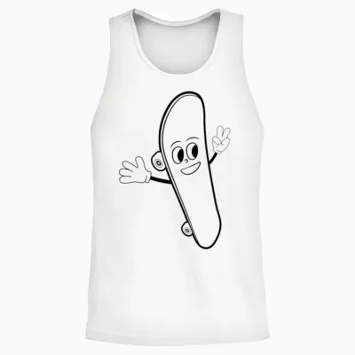 Funny Skateboarding Funny Skateboard Unisex Tank Top - White