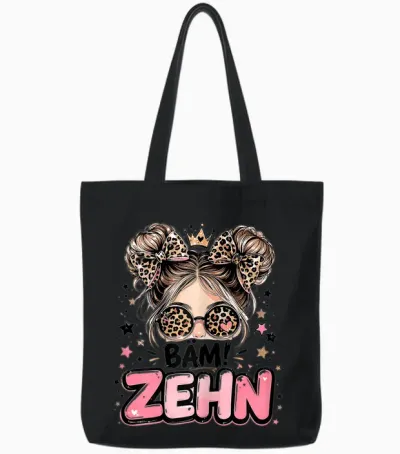 10. Geburtstag Mädchen 10 Jahre 2016 Lustig Geschenk Tote Bags - Black
