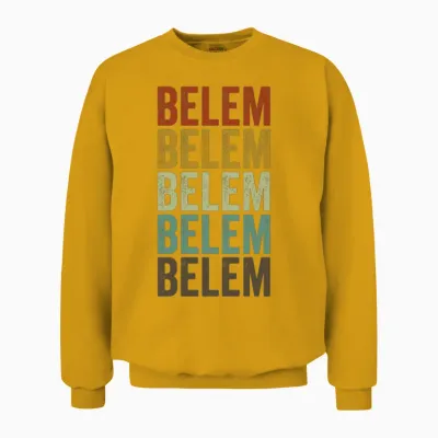 Belem Brazil Retro Vintage Unisex Sweatshirt - Gold