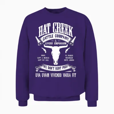 Hat Creek Cattle Company Unisex Sweatshirt - Purple
