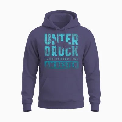 Under Print Functioniere Ich Am Besten Scuba Diver T-Shirt, Black Unisex Hoodie - Heather Sport Dark Navy