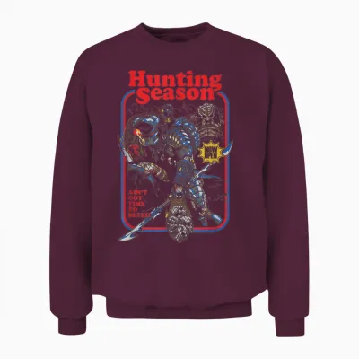 Predator Hunting Season Ain't Got Time to Bleed Retro Unisex Sweatshirt - Maroon