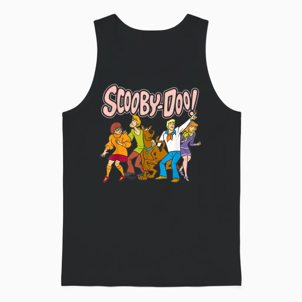 Scooby Doo Core Group T-Shirt, Blue Unisex Tank Top in Black