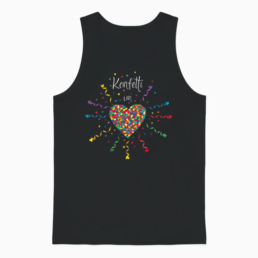Confetti in the Heart - Carnival Carnival Fast-Ovend T-Shirt, Black, S Unisex Tank Top in Black