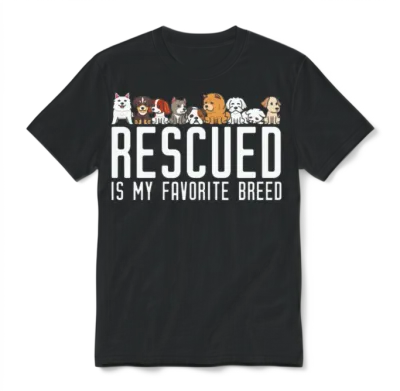 Dog-Lovers-Rescue-Dog Unisex T-Shirt - Black