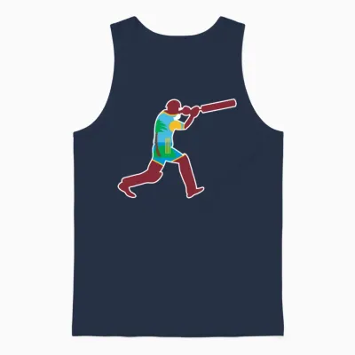 West Indies Cricket Unisex Tank Top - Navy
