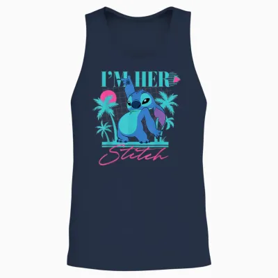 Disney Stitch Retro ’90s Couples Matching I’m Her Stitch Unisex Tank Top - Navy