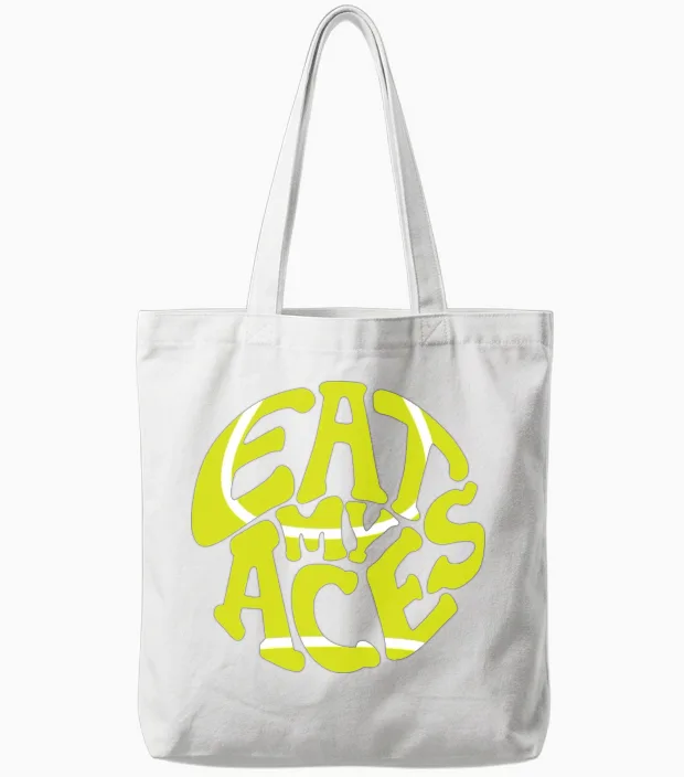 Tennis Funny Tote Bags in White