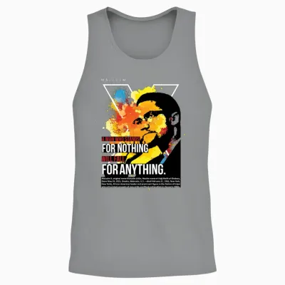 Malcolm X Best Quote Unisex Tank Top - Sport Grey