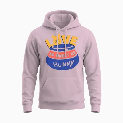 Amazon Essentials Winnie the Pooh Love as Sweet as Hunny Valentine's Day Unisex Hoodie - Light Pink