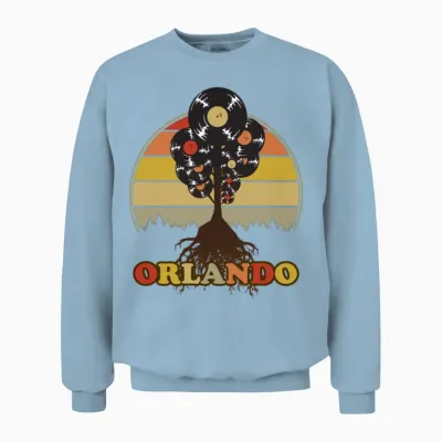 Orlando Music Retro Unisex Sweatshirt - Light Blue