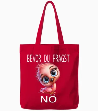 Bevor Du Fragst Nein Lustiges Design Mit Süßem Pinguin Tote Bags - Red
