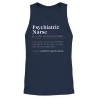 Psychiatric Nurse Noun Nurses Unisex Tank Top - Navy – 2