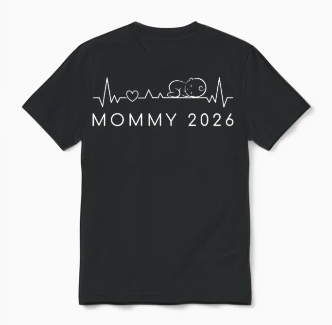 Mommy 2026 Baby Ankündigung for Soon to Be World's Best Mom Unisex T-Shirt in Black