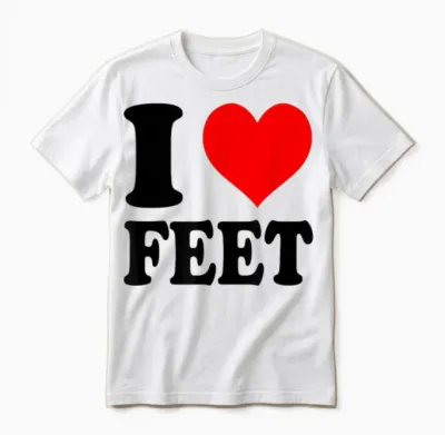 I Love Feet Unisex T-Shirt - White