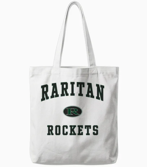 Raritan High School Rockets - & Graduation Tote Bags in White