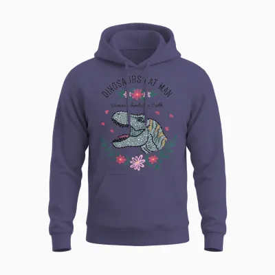 Jurassic Park Dinos Eat Man Women Inherit the Earth Unisex Hoodie - Heather Sport Dark Navy
