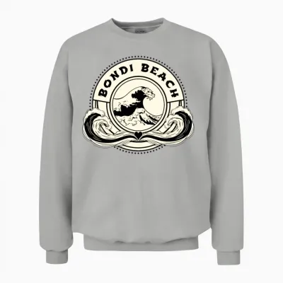 Bondi Beach Australia Japanese Style Unisex Sweatshirt - Ash